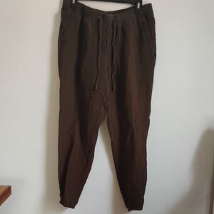 Old Navy | Olive Green Linen Joggers | M | EUC